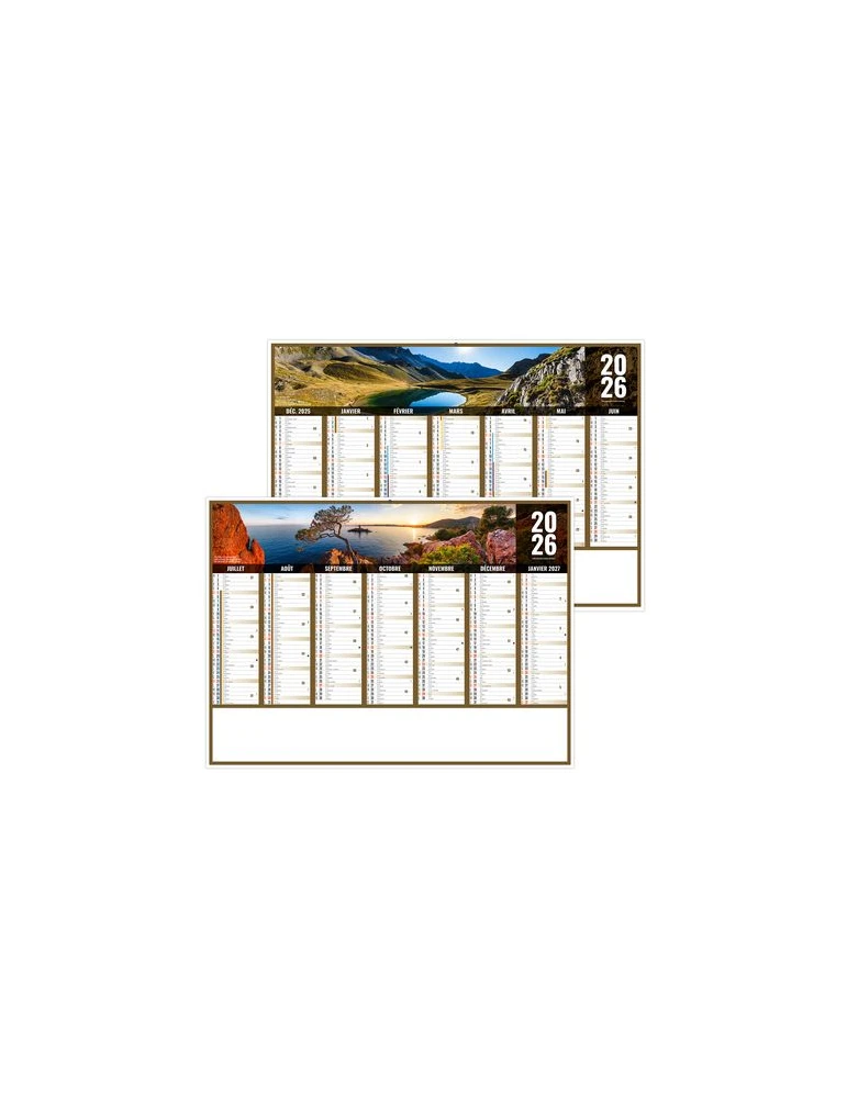 LIBERTE PACA 2026 - MIDI 430 x 335 mm - LEGER 400G - SANS MARQUAGE - 1 TROU EN TETE