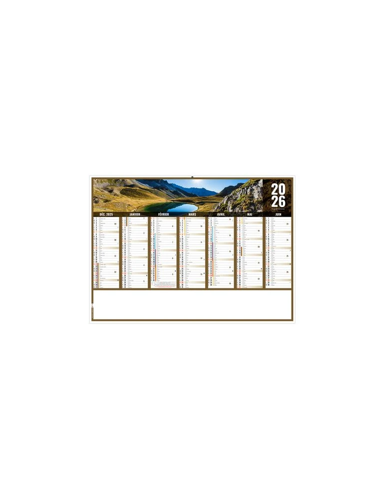LIBERTE PACA 2026 - MIDI 430 x 335 mm - LEGER 400G - SANS MARQUAGE - 1 TROU EN TETE livraison express 24h 48h