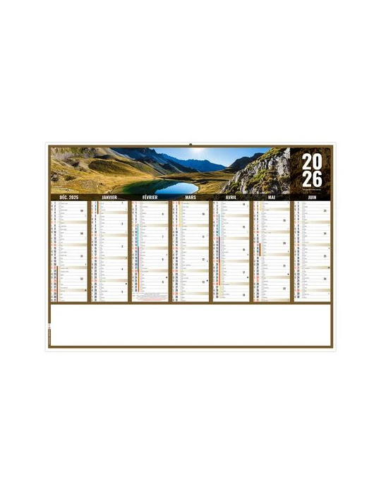 LIBERTE PACA 2026 - MIDI 430 x 335 mm - LEGER 400G - SANS MARQUAGE - 1 TROU EN TETE livraison express 24h 48h