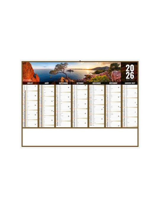 LIBERTE PACA 2026 - MIDI 430 x 335 mm - LEGER 400G - SANS MARQUAGE - 1 TROU EN TETE personnalisation rapide en France