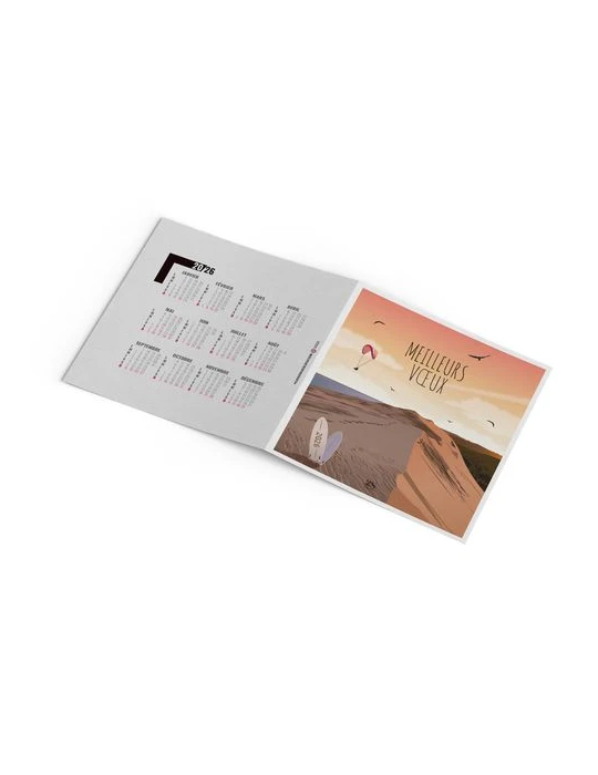 CARTE DE VOEUX - VOYAGE 2026  AVEC ENVELOPPE - SANS MARQUAGE