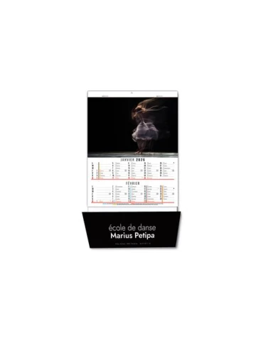 CALENDRIERS BLOC ILLUSTRES CREATION 2026 - 210 x 330 mm - 6 FEUILLETS - RELIURE SPIRALE EN TETE nombre de pages : 12 pages