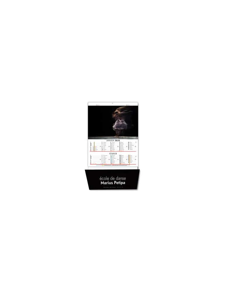 CALENDRIERS BLOC ILLUSTRES CREATION 2026 - 210 x 330 mm - 6 FEUILLETS - RELIURE SPIRALE EN TETE nombre de pages : 12 pages