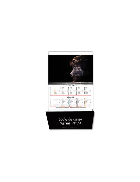 CALENDRIERS BLOC ILLUSTRES CREATION 2026 - 210 x 330 mm - 6 FEUILLETS - RELIURE SPIRALE EN TETE nombre de pages : 12 pages