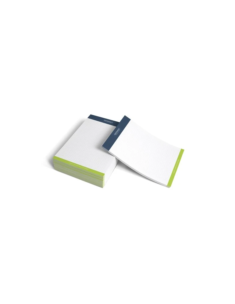BLOC-NOTE ENCOLLE - MAXI 210 x 297 mm - 100 FEUILLES 80g OFFSET JAUNE PASTEL - IMPRESSION RECTO QUADRI