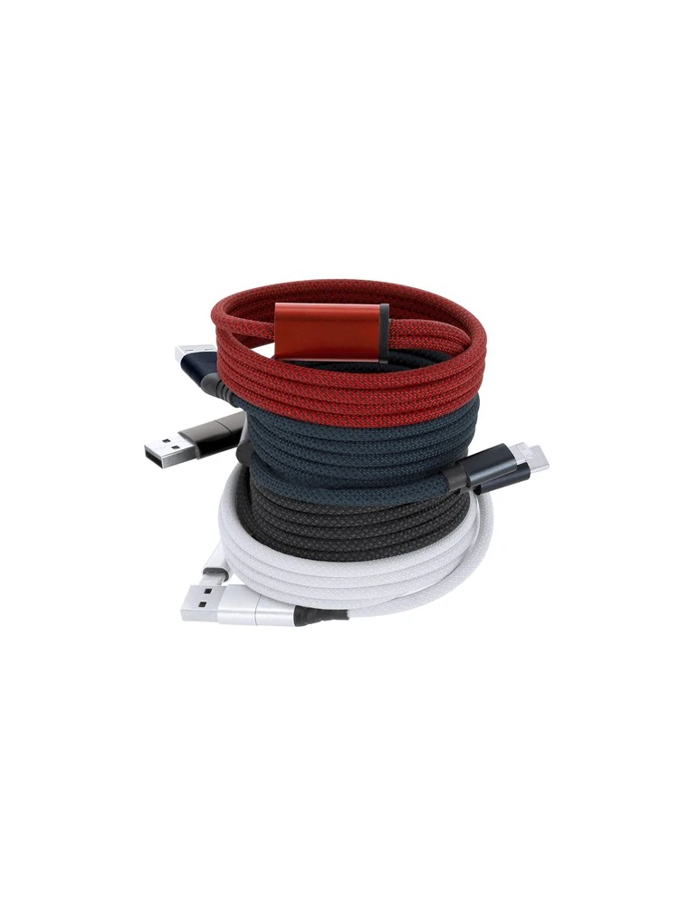 Câble de Charge Briony Matières : polyester Couleurs : blanc personnalisation rapide en France