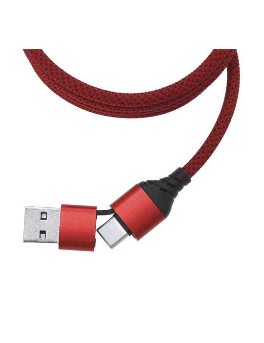 Câble de Charge Briony Matières : polyester Couleurs : blanc marquage couleur éclatante