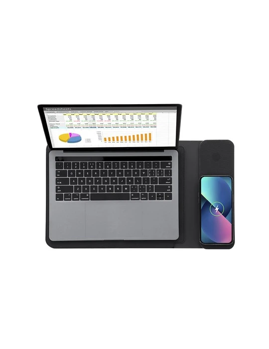 Housse pour Ordinateur Portable Multifonction Benrix Couleurs : noir Matières : PU recyclé cadeau collaborateur premium