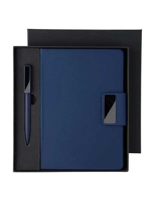 Coffret cadeau de bureau en carton Roan Matières : polyester Couleurs : noir objet promotionnel éco-responsable