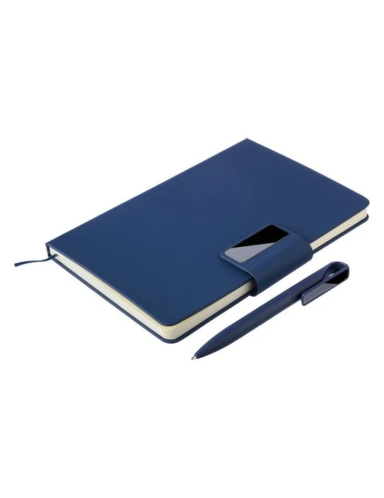 Coffret cadeau de bureau en carton Roan Matières : polyester Couleurs : noir marquage couleur éclatante