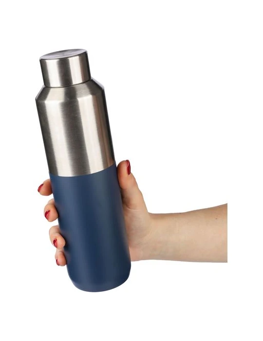 Bouteille double paroi de 600 ml en acier inoxydable recyclé Esen Couleurs : blanc Matières : acier inoxydable recyclé cadeau af