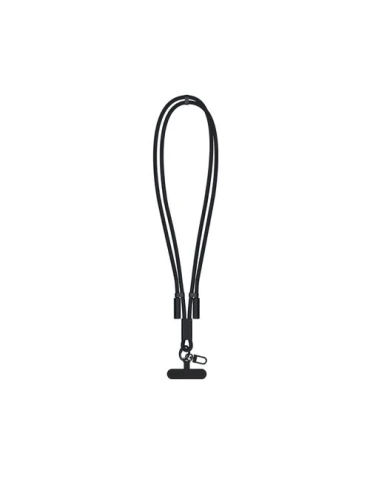 CÂBLE DE CHARGE LANYARD LONGUEUR RÉGLABLE POUR TÉLÉPHONE Matières : alliage d'aluminium Couleurs : noir 2