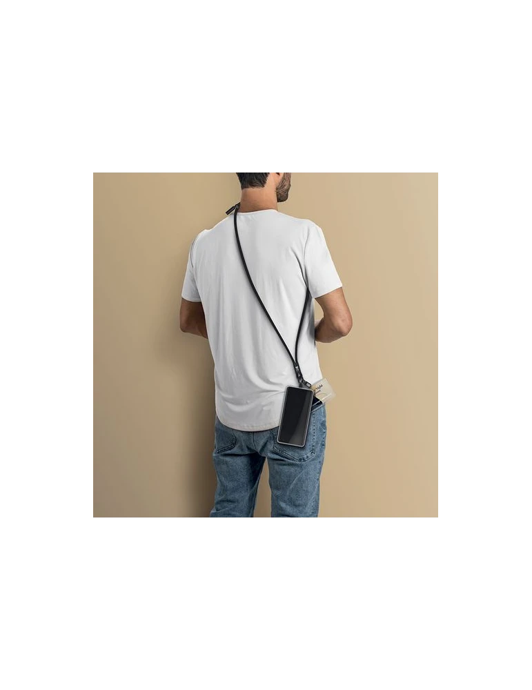 CÂBLE DE CHARGE LANYARD LONGUEUR RÉGLABLE POUR TÉLÉPHONE Matières : alliage d'aluminium Couleurs : noir impression haute définit