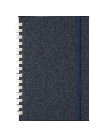 Carnet A6 en rPET Ilias Matières : papier recyclé Couleurs : bleu