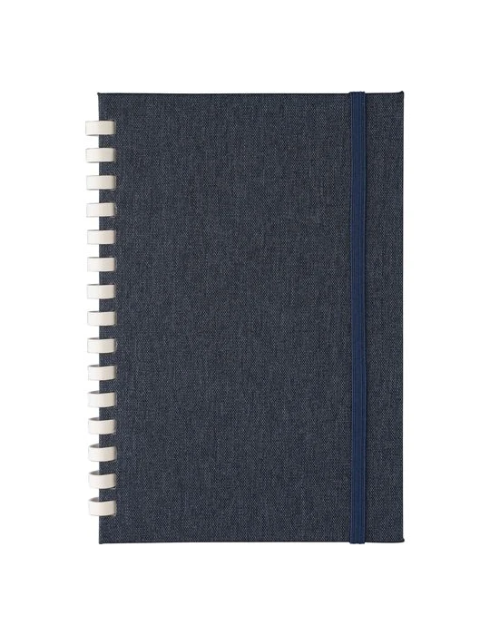 Carnet A6 en rPET Ilias Matières : papier recyclé Couleurs : bleu
