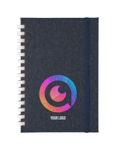 Carnet A6 en rPET Ilias Matières : papier recyclé Couleurs : bleu 2