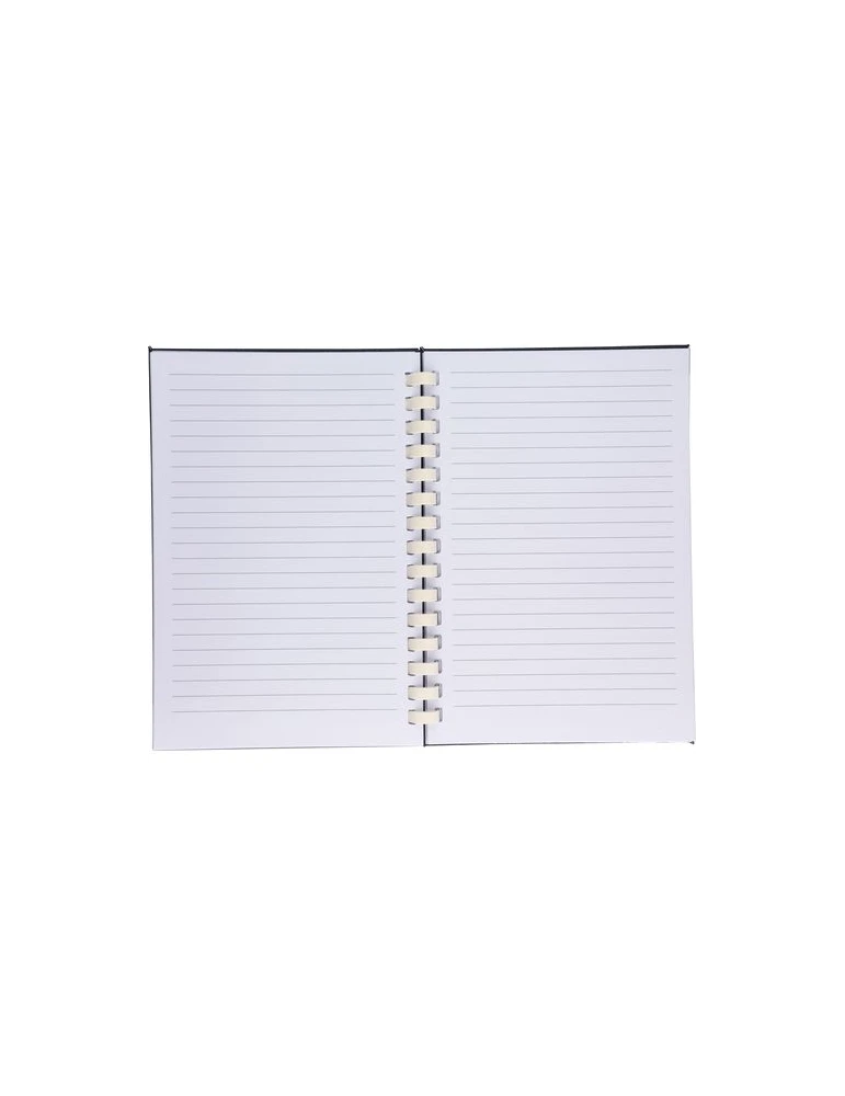 Carnet A6 en rPET Ilias Matières : papier recyclé Couleurs : bleu objet promotionnel éco-responsable