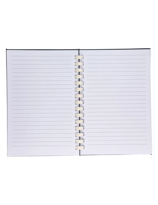 Carnet A6 en rPET Ilias Matières : papier recyclé Couleurs : bleu objet promotionnel éco-responsable