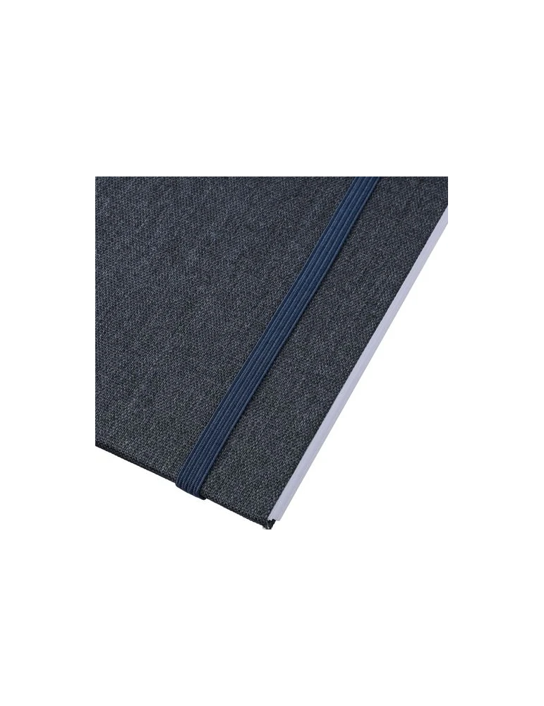Carnet A6 en rPET Ilias Matières : papier recyclé Couleurs : bleu marquage couleur éclatante
