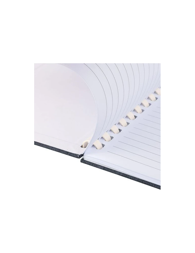 Carnet A6 en rPET Ilias Matières : papier recyclé Couleurs : bleu goodies personnalisé en stock