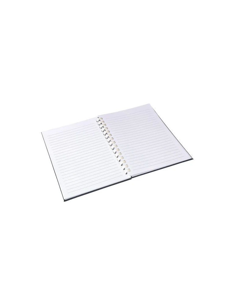 Carnet A6 en rPET Ilias Matières : papier recyclé Couleurs : bleu goodies publicitaire durable