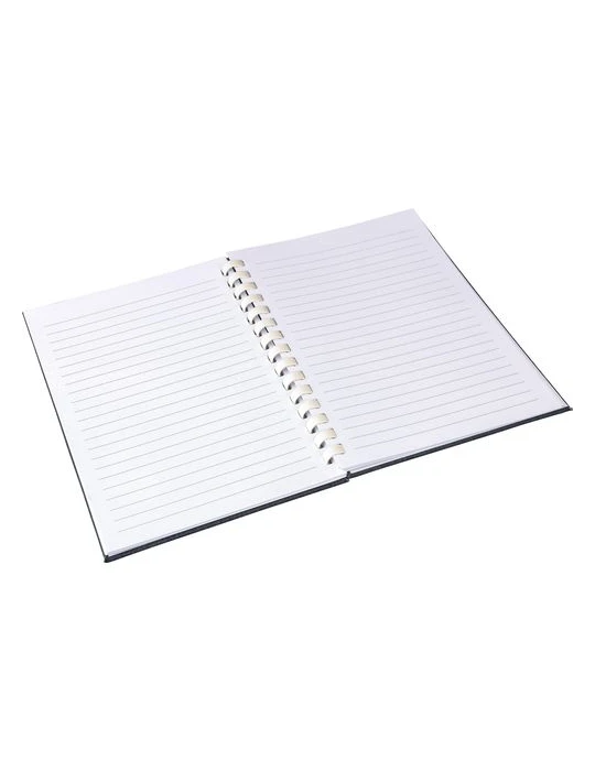 Carnet A6 en rPET Ilias Matières : papier recyclé Couleurs : bleu goodies publicitaire durable