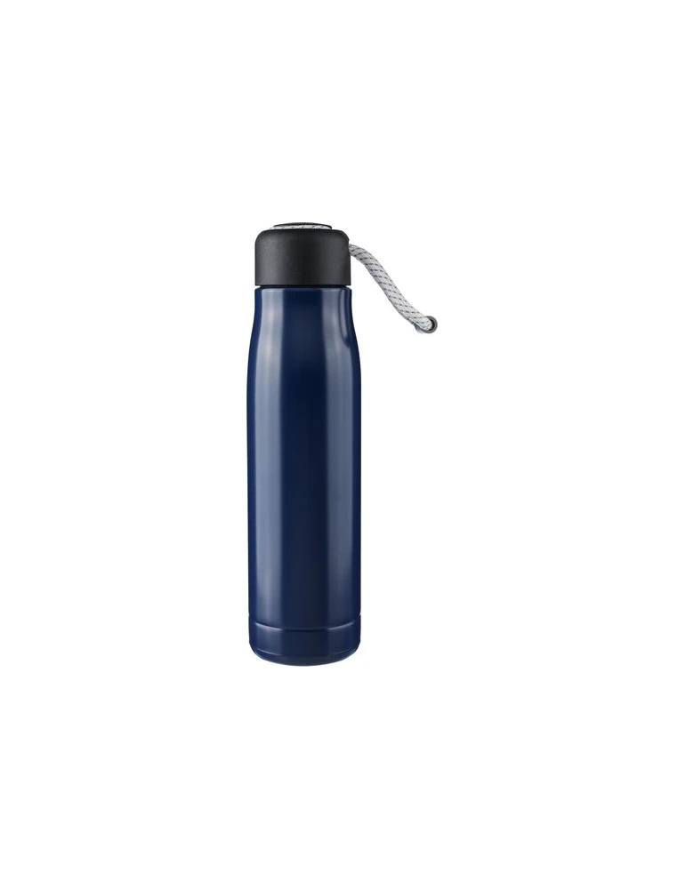 Gourde double paroi de 500 ml en acier inoxydable recyclé Solene Matières : polyester Couleurs : bleu personnalisation rapide en