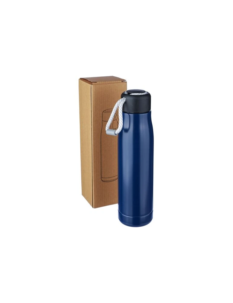 Gourde double paroi de 500 ml en acier inoxydable recyclé Solene Matières : polyester Couleurs : bleu objet promo petit budget