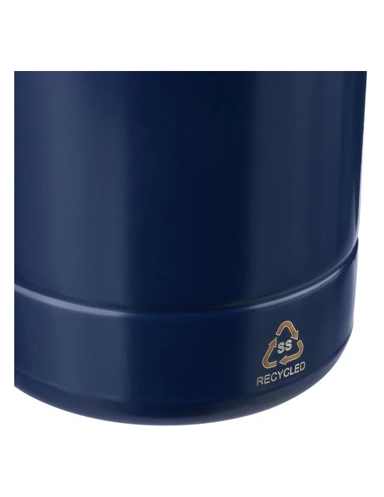 Gourde double paroi de 500 ml en acier inoxydable recyclé Solene Matières : polyester Couleurs : bleu personnalisation rapide en