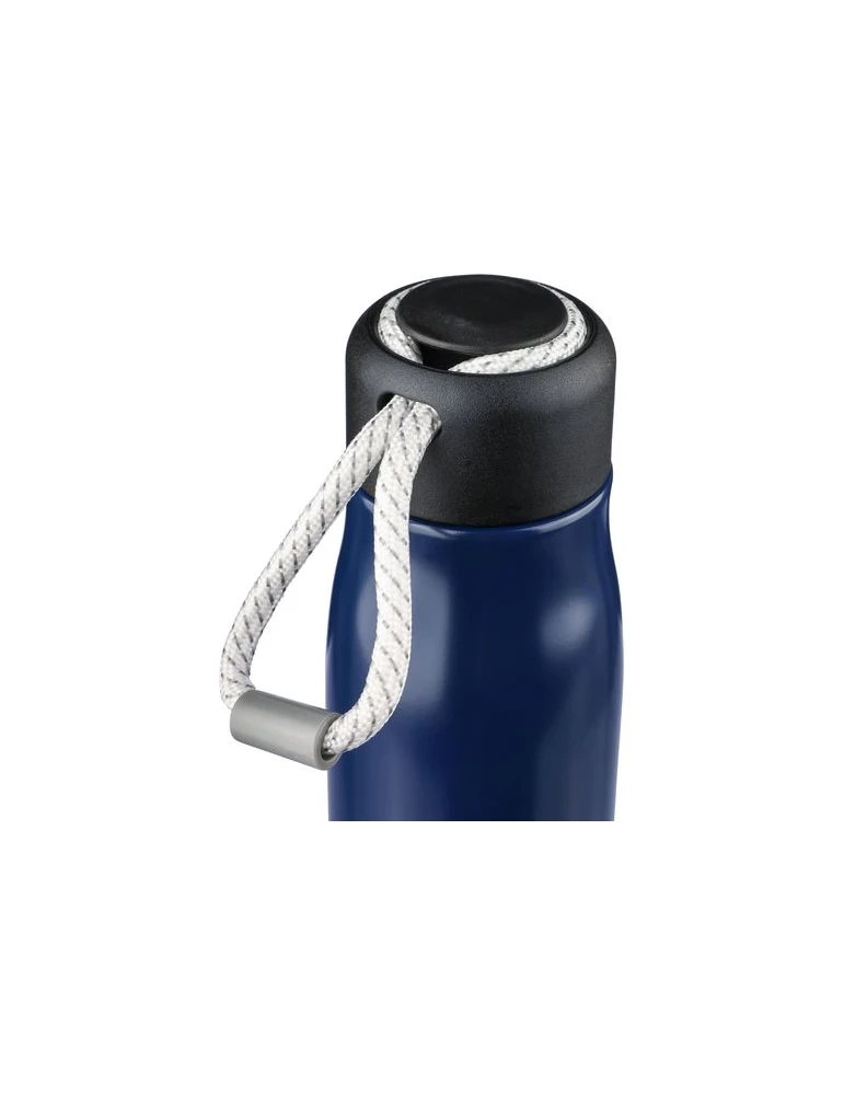 Gourde double paroi de 500 ml en acier inoxydable recyclé Solene Matières : polyester Couleurs : bleu cadeau client original