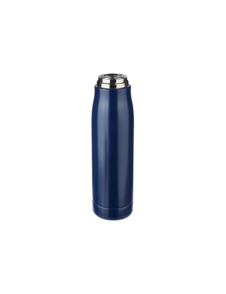 Gourde double paroi de 500 ml en acier inoxydable recyclé Solene Matières : polyester Couleurs : bleu personnalisation rapide en