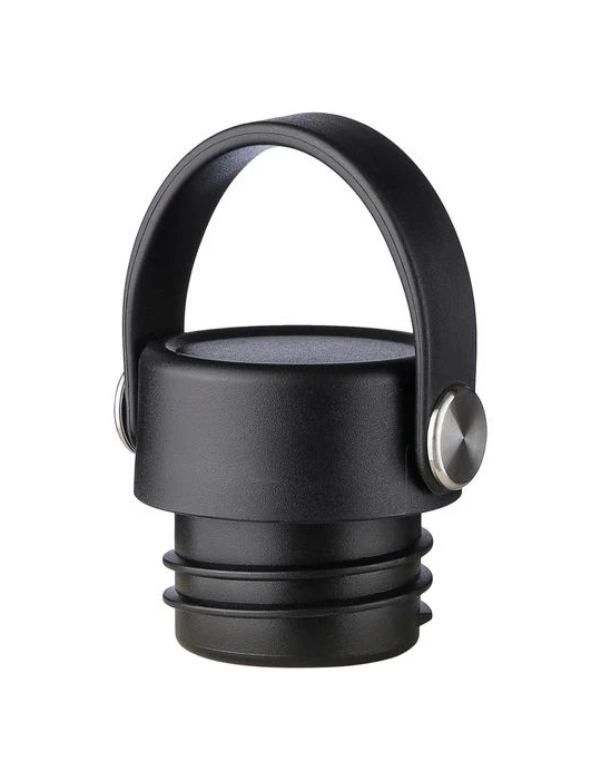 Gourde double paroi de 500 ml en acier inoxydable recyclé Lior Matières : silicone Couleurs : noir marquage laser ultra précis