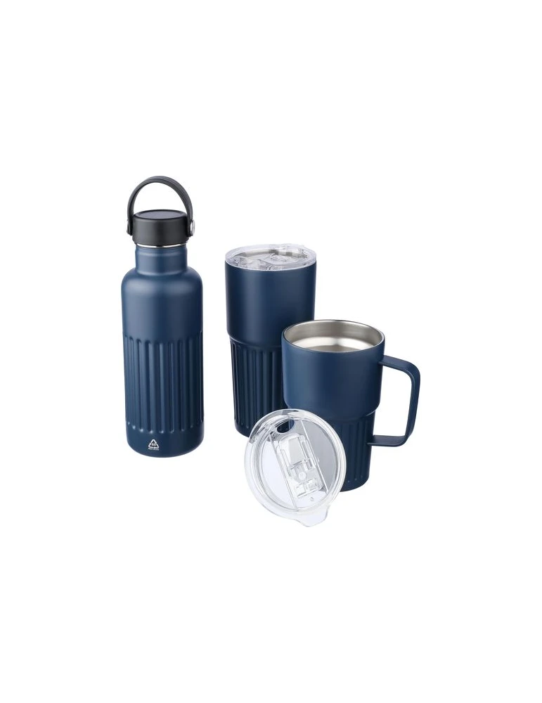 Mug double paroi en acier inoxydable recyclé de 500 ml Kael