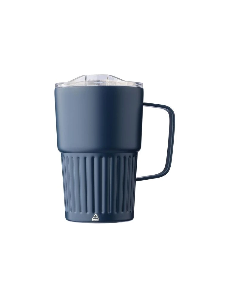 Mug nomade double paroi en acier inoxydable recyclé de 450 ml Calo