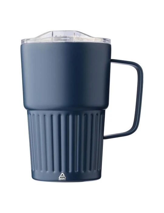 Mug nomade double paroi en acier inoxydable recyclé de 450 ml Calo
