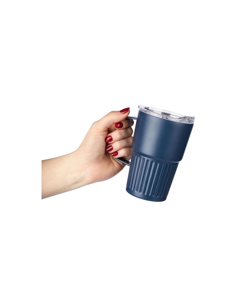 Mug nomade double paroi en acier inoxydable recyclé de 450 ml Calo