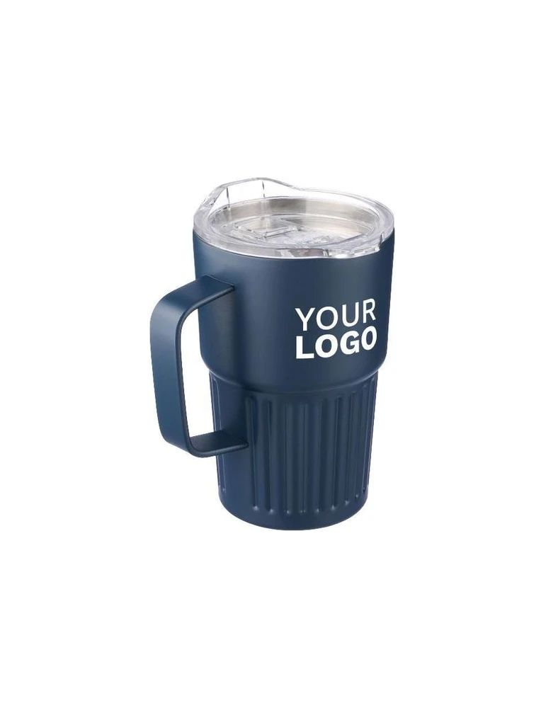 Mug nomade double paroi en acier inoxydable recyclé de 450 ml Calo