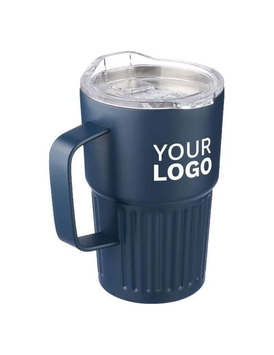 Mug nomade double paroi en acier inoxydable recyclé de 450 ml Calo
