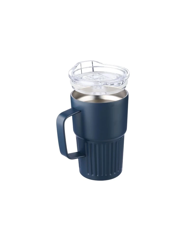 Mug nomade double paroi en acier inoxydable recyclé de 450 ml Calo