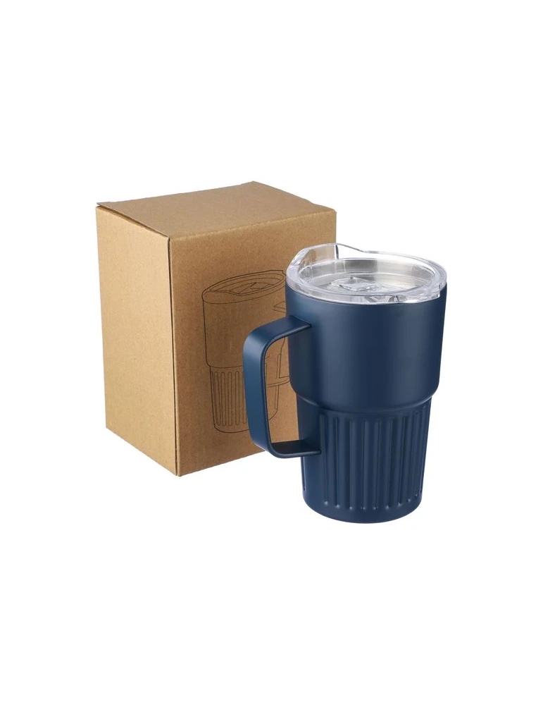 Mug nomade double paroi en acier inoxydable recyclé de 450 ml Calo