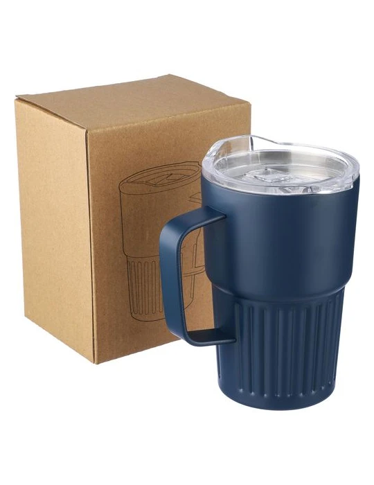 Mug nomade double paroi en acier inoxydable recyclé de 450 ml Calo