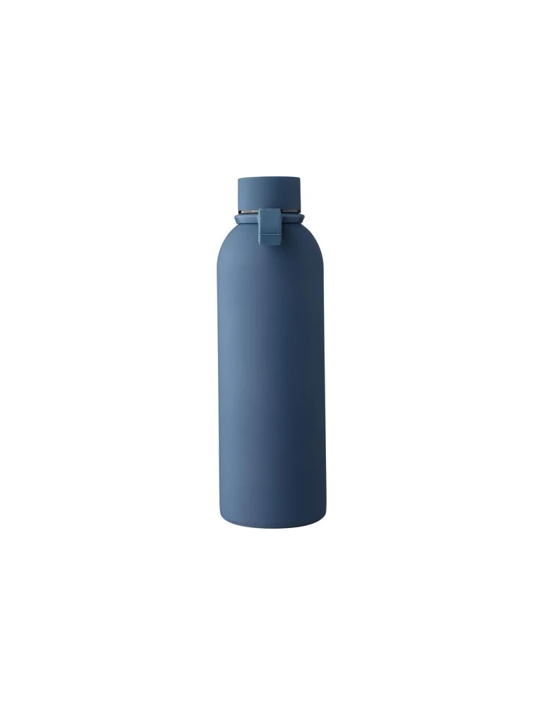 Gourde double paroi de 500 ml en acier inoxydable recyclé Sena Matières : acier inoxydable Couleurs : bleu accessoire événementi