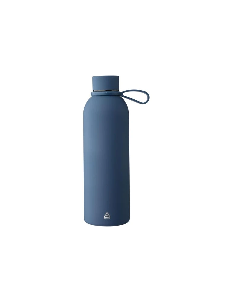Gourde double paroi de 500 ml en acier inoxydable recyclé Sena Matières : acier inoxydable Couleurs : bleu objet promo petit bud