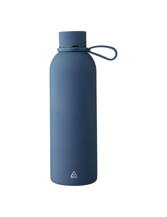 Gourde double paroi de 500 ml en acier inoxydable recyclé Sena Matières : acier inoxydable Couleurs : bleu objet promo petit bud