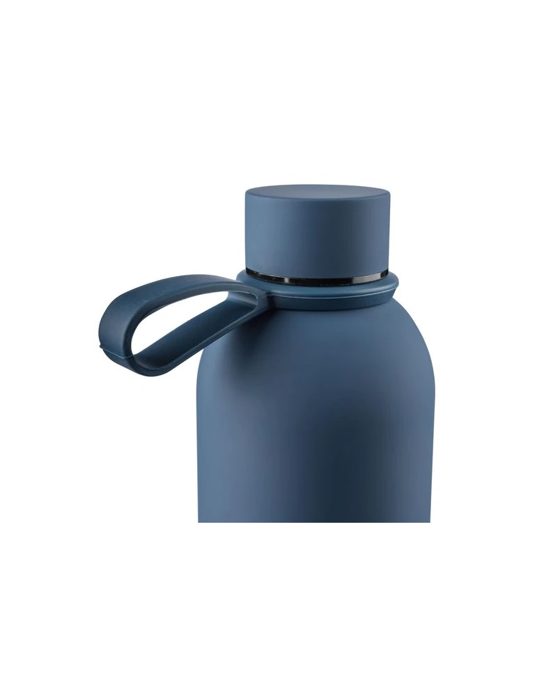 Gourde double paroi de 500 ml en acier inoxydable recyclé Sena Matières : acier inoxydable Couleurs : bleu cadeau affaires éléga