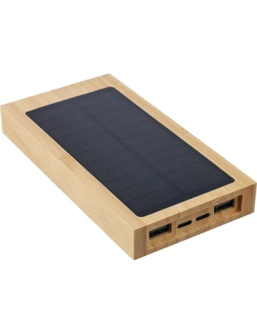 Power bank solaire en bambou Elz 2