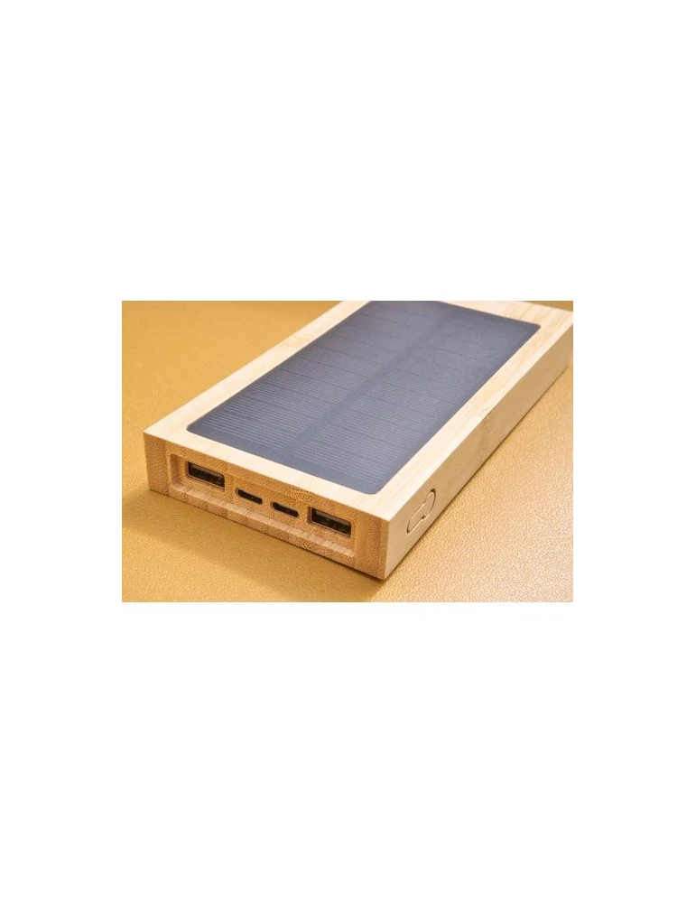 Power bank solaire en bambou Elz