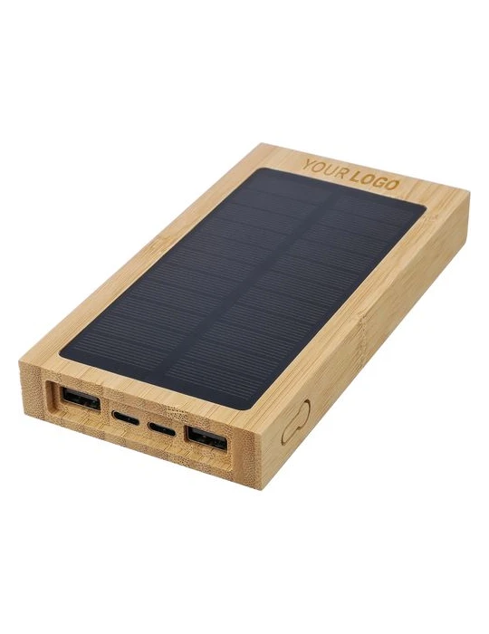 Power bank solaire en bambou Elz