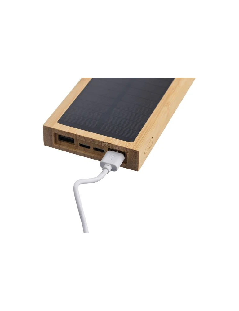Power bank solaire en bambou Elz