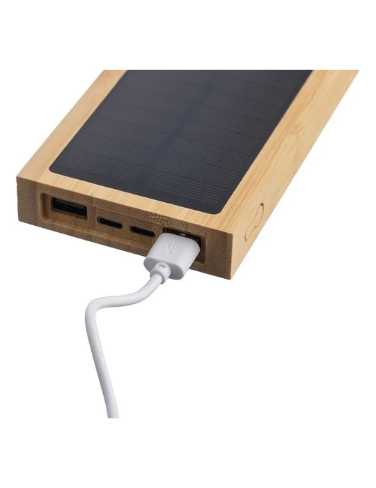 Power bank solaire en bambou Elz